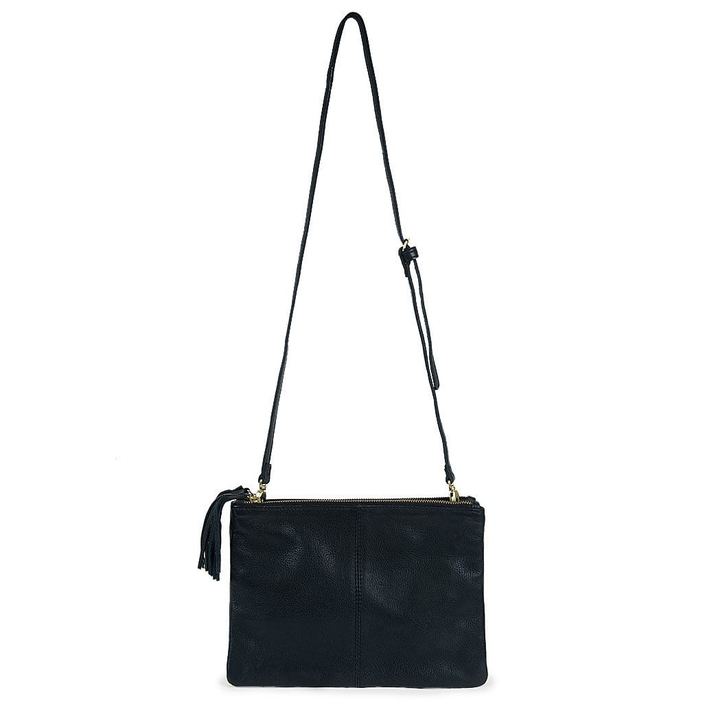 DAKOTA Black Vegetable Tanned Leather Crossbody Bag