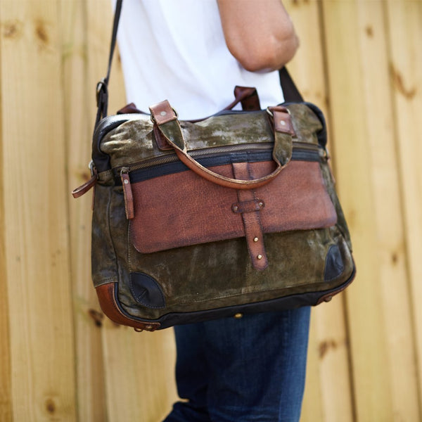 Products 2100 Daamen | Men's Leather Messenger Bag | Laptop Briefcase