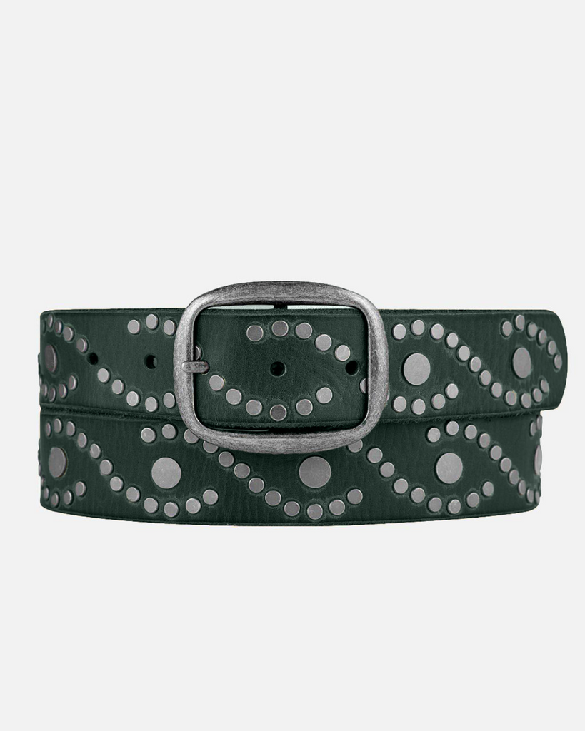 STAR TEAM STUDDED BELT OLIVE スターチーム ベルト STAR TEAM STUDDED BELT OLIVE スターチーム ベルト Buy Black