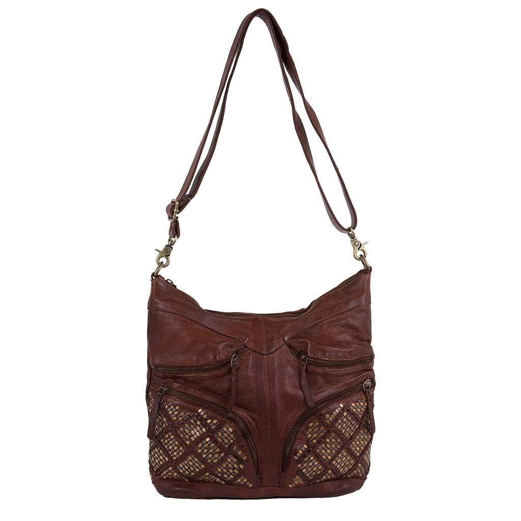 Sand Leather Shopper Shoulder Bag 5060 Alma Sand Leather Bag