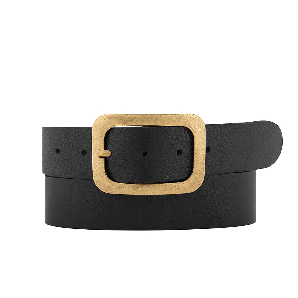 Jodi | Statement Buckle Classic Leather Belt – Label Aware | US
