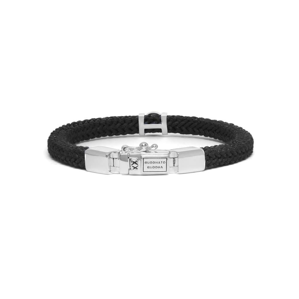 Label Aware Bracelet 780BL - Denise Cord Black Braided Bracelet